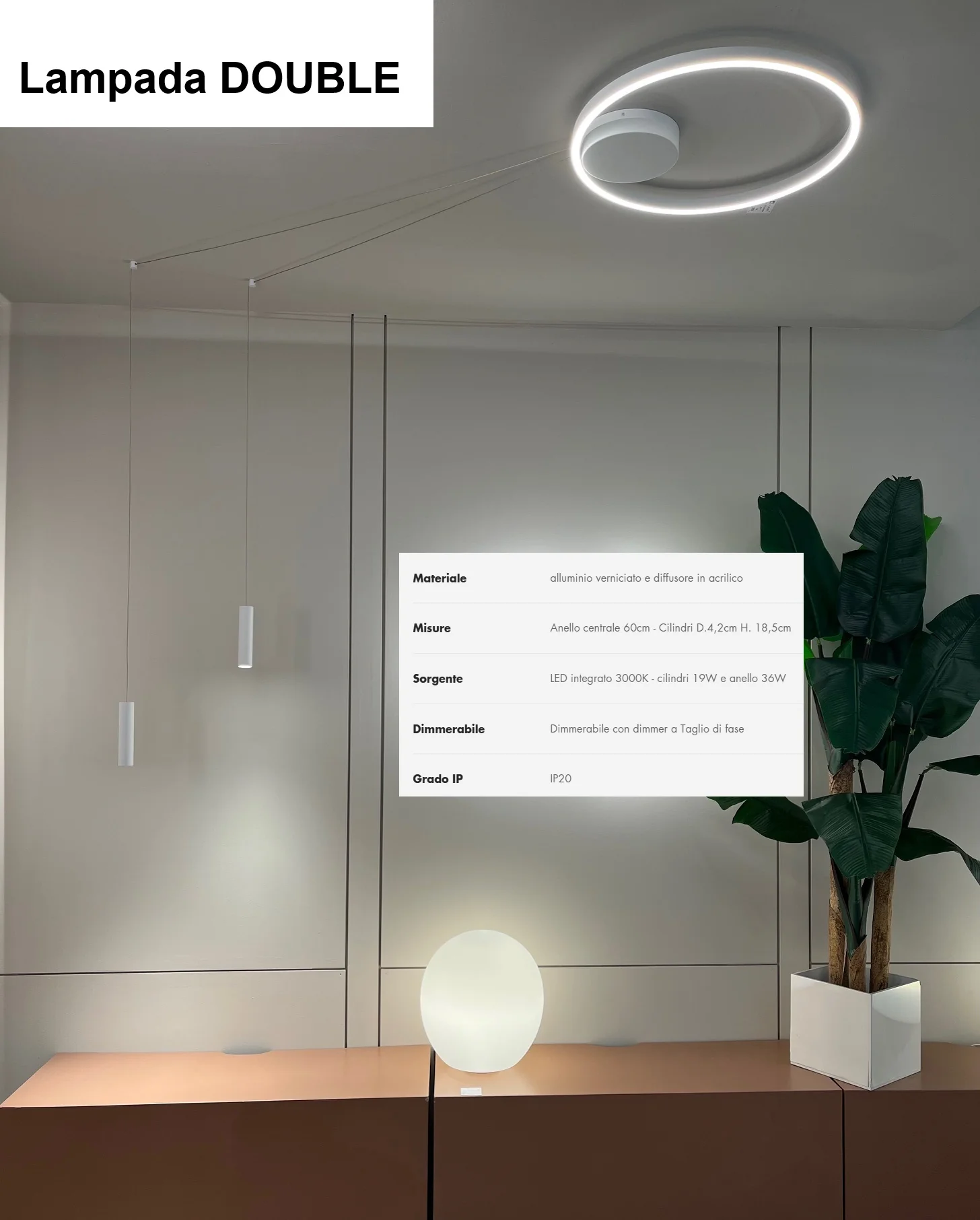 Plafoniera/sospensione Double - Image 8