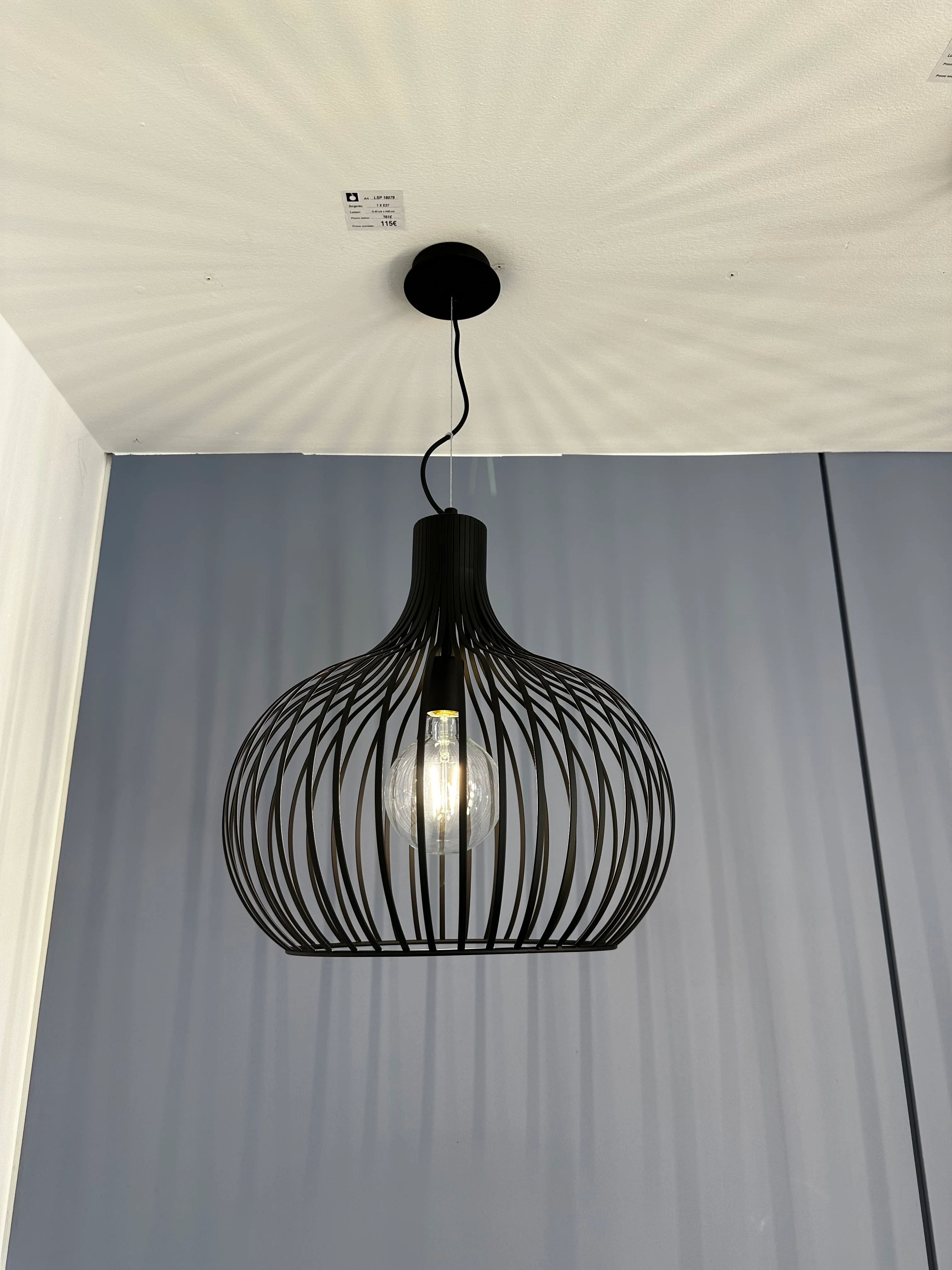 Sospensione Gabbia Nera - Image 3